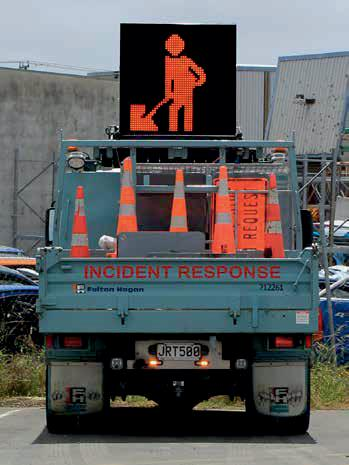 Vehicle mounted warning display using an LED board